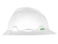 WHITE FULL BRIM HARD HAT W/CUSTOM LOGO