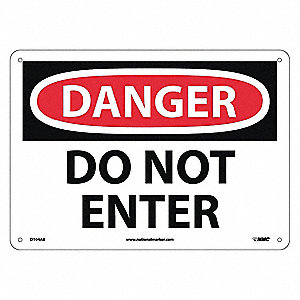 DANGER DO NOT ENTER 10X14 SIGN
