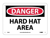 DANGER HARD HAT AREA SIGN 10X14 ALUMINUM