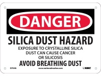 SILICA DUST HAZARD SIGN 10X14
