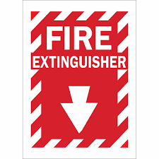 FIRE EXTINGUSHIER SIGN 12X9 ALUMINUM