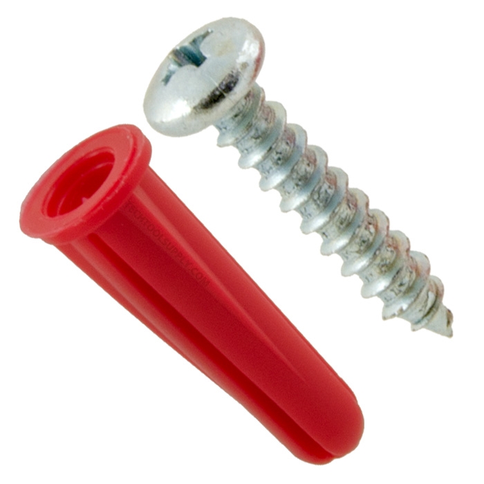 #6 PLASTIC ANCHORS W/SCREWS
