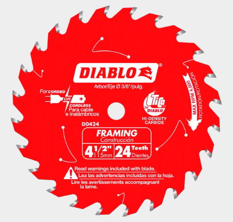 4-1/2 in. x 24 Tooth Framing Trim Saw Blade