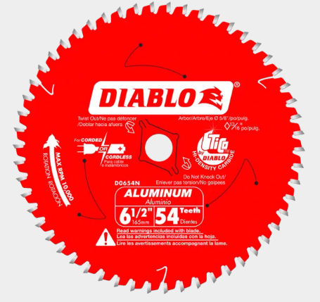 6-1/2 in. x 54 Tooth Medium Aluminum Cutting Saw Blade