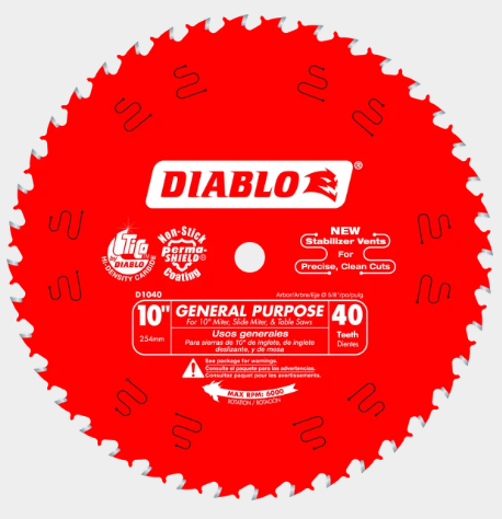 10 in. x 40 Tooth General Purpose Saw Blade