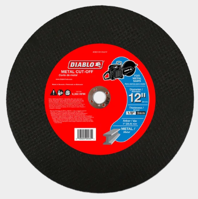 12 in. x 1/8 in. x 1 in. Metal High Speed Cut-Off Disc