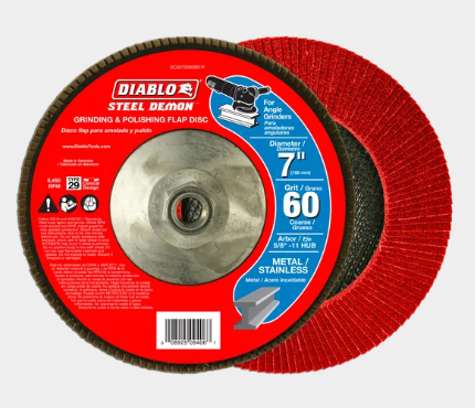 7 in. Steel Demon Flap Disc 60 Grit with Hub