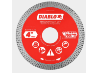 4 in. Diamond Continuous Rim Cut-Off Discs for Masonry