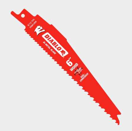 6 in. Bi-Metal Recip Blade for Nail Embedded Wood (5-Pack)